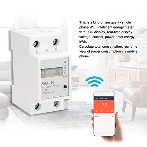 Kiboule Trilho Din monofásico Wifi Medidor de Energia Inteligente Consumo de Energia Kwh Medidor Wat