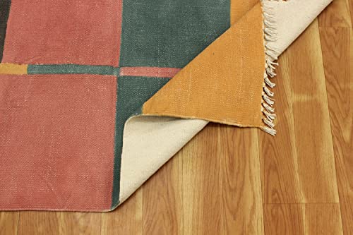 Tapis de cuisine lavable en coton géométrique multicolore 1,2x3,7m - 8