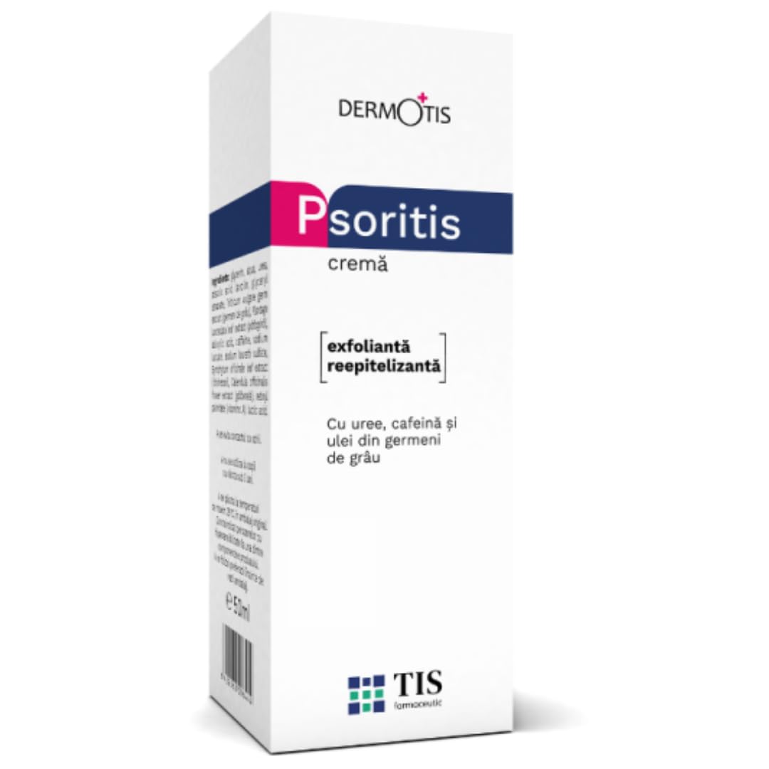 TIS Crema Urea 7%, per Eczemi, Pelle sogeto a Psoriasi, Cheratosi - Guarigione Delle Ferite - Pelle Secca, Screpolata e Ruvida - Mani, Piedi, Unghie, Gomiti, Ginocchia - Caffeina, Vit A