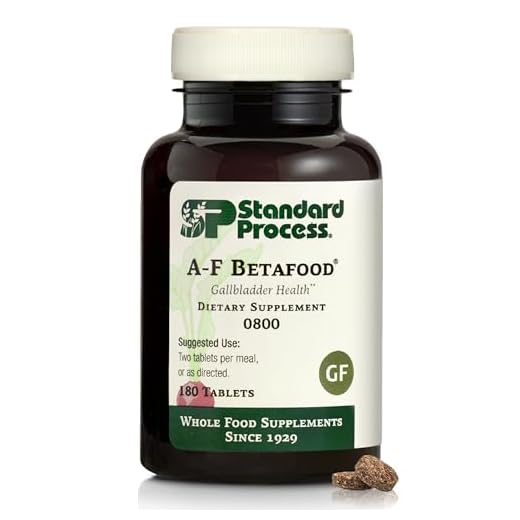 Standard Process A-F Betafood - Gluten-Free Liver Support, Cholesterol Metabolism, and Gallbladder Support Supplement with Vitamin A, Iodine, Vitamin B6-180 Tablets