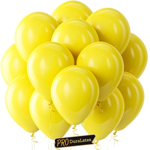 Image of Bezente Pro Duralatex Yellow Extra-Thick Balloons 100 Pack 12 inch