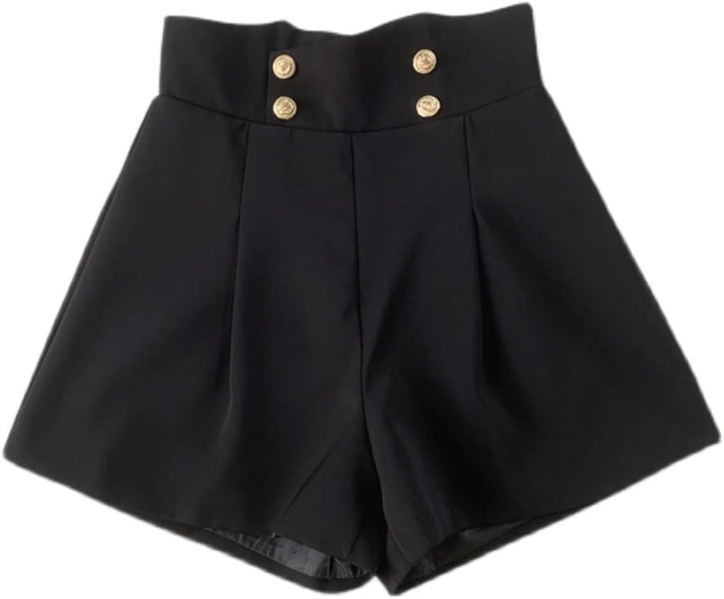 -high Waist Irregular Suit Shorts Women Spring and Autumn Show Thin A-line Wide Leg Pants(3XL Code)