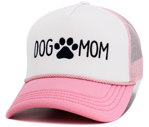 Image of KBETHOS Dog Cat Mom Dad Theme Womens Baseball Cap Distressed Vintage Unconstructed Embroidered Patch Hat