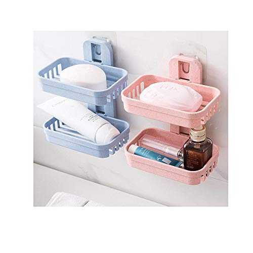 Boîte à savon ventouse murale REYG double couche de vidange - 3