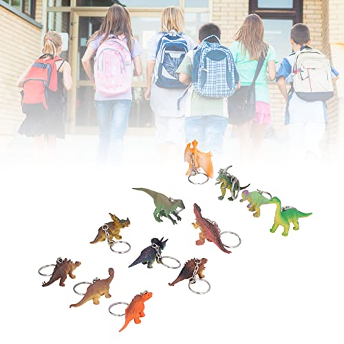 Chaveiros de dinossauro, 12 peças de chaveiros de dinossauro, vívidos, adoráveis, pequenos e de simu