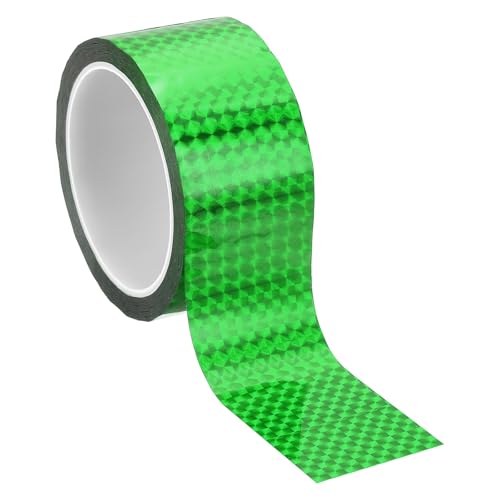 Cinta de película de poliéster metalizada PATIKIL 50mm x 50m espejo láser verde para paredes
