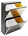 Arregui Vario CR605 Cubo de Basura y Reciclaje de Acero Inoxidable de 4 Cubos, INOX, 91.5 x 58 x 25 cm