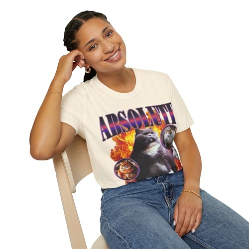 T-shirt graphique chat absolute unit imprimé bootleg vintage coupe unisexe - 2
