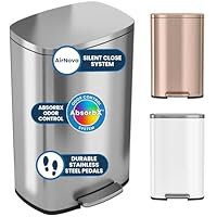 Amazon｜アイタッチレス(iTouchless) ペダル式ゴミ箱 シルバー