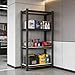 Notmise Garage Shelving Unit, Heavy Duty Adjustable Storage Shelves, Metal & Wood Pantry Shelf Organizer, 2000 lbs Capacity Shelves for Heavy Tools and Equipment, 4Tier-23.6