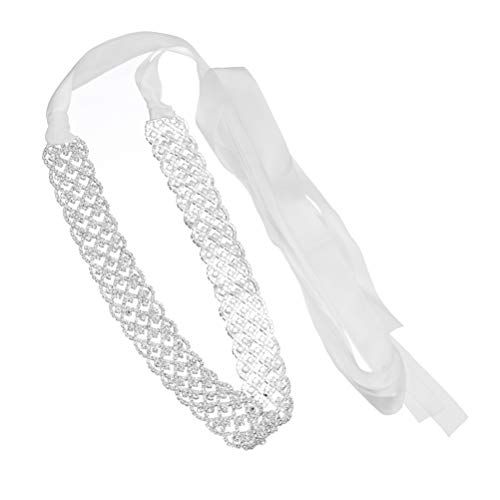 KESYOO Wedding Handmade Crystal Belt for Bridal Dress Elegant Waistband Accessory Silver for Brides and Special Occasions4