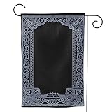 Gartenflagge für den Außenbereich, 30 x 45 cm, antiker Wikinger, keltischer skandinavischer Stil mit floralen Ornamenten und geflügelten Drachen Druck, Heimdekoration, saisonales Hofschild, Banner