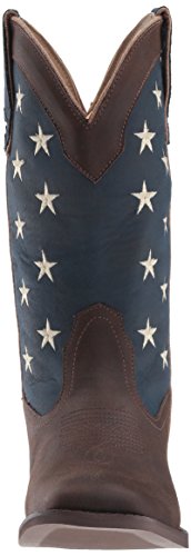Image of ROPER Womens American Patriotic Square Toe Casual Boots Mid Calf Low Heel 1-2 inch - Blue, Brown, Red