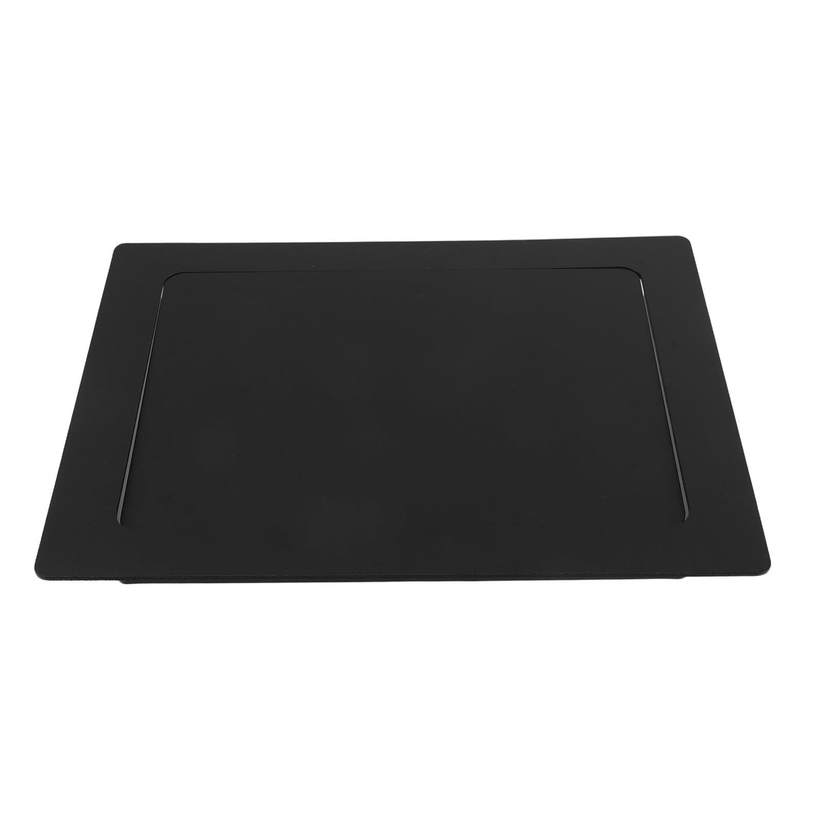 POPETPOP Tapa de Bote de Basura Abierta Lateralmente, Cubierta de Cubo de Basura Integrada, Acero Inoxidable, Negra, Rectangular, Montaje Empotrado, para Cocinas Comerciales y Oficina
