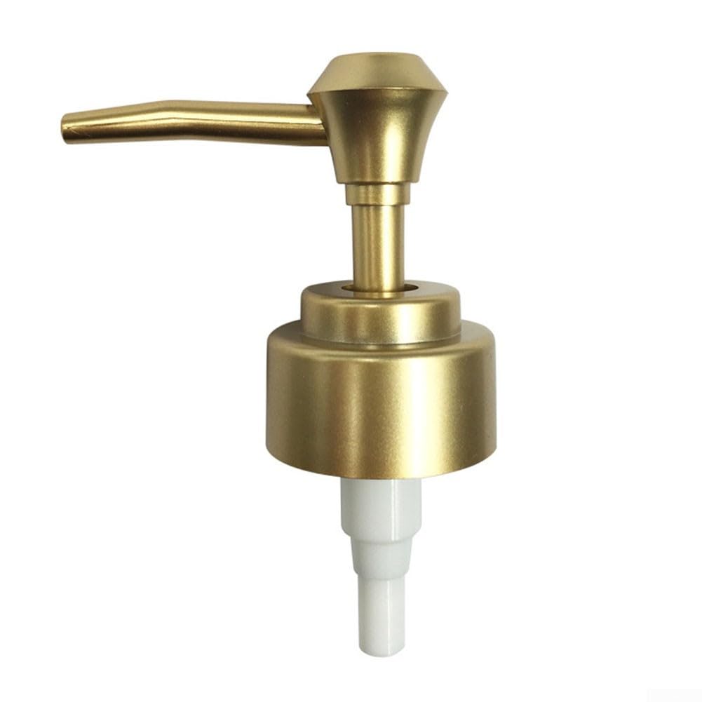Strong Spring Pump Head for Easy Dispensing, Compatible with Most Liquid Pumps (Matt Gold)