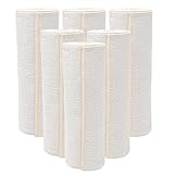 Premium Elastic Bandage Wrap (6' Wide, 6 Pack) Cotton - Hook & Loop Fastener at One End - GT Latex Free Hypoallergenic Compression Roll for Sprains & Injuries