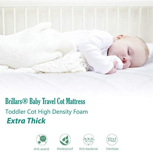Thick Travel Cot Mattress, 7.5cm Thick fits Mothercare/Argos etc, 100x70cm Quilted and Comfortable