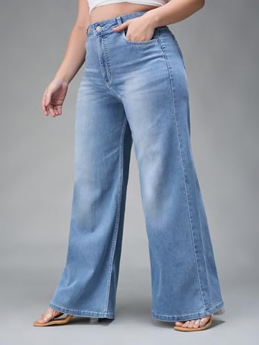 Image of Miss Chase A+ Women's Bootcut High Rise Stretchable Denim Jeans