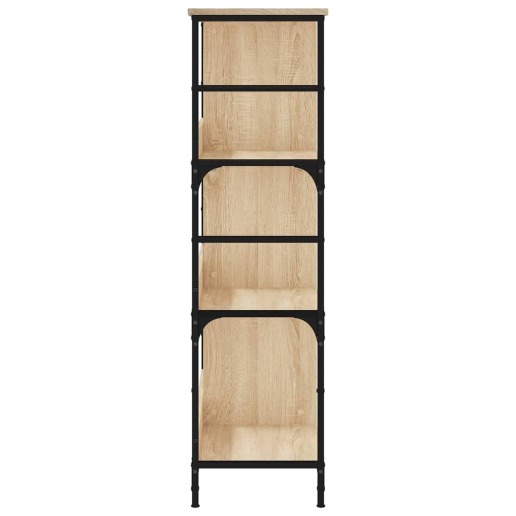 Scaffale da soggiorno per libri e decorazioni, in rovere Sonoma, 78,5 x 33 x 117,5 cm, materiale in legno per libri, soggiorno, studio, ufficio
