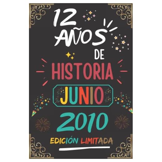 CUADERNO, 12 AÑOS DE HISTORIA JUNIO 2010 EDICIÓN LIMITADA: Regalo de 12 cumpleaños para mujeres y hombres, ideas de 12 cumpleaños... un cumpleaños... ... regalo de 12 cumpleaños para él/ella.