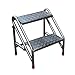 LIYFF-Scale pieghevoli Pieghevole 2-Passo Scala Sgabello |Multifunzione Basamento di Fiore Scaffale di stoccaggio | Interno Domestico Portatile Passo Sgabello Acciaio Resistente, Portata di 100 kg
