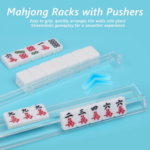 Set de 4 Racks de Mahjong Acrílicos con Empujadores miniatura 4