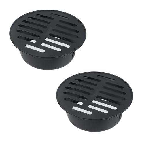 Antrader Round Floor Drain Cover,4 Inch Stainless Steel Floor Drain,2Pcs