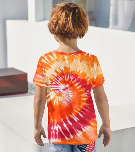 Image of Boys Tie Dye Shirt Kids Rainbow Shirts Size 4-16