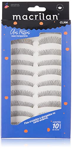 Cílios Postiços - Fios cruzados com 10 pares - CL306, Macrilan