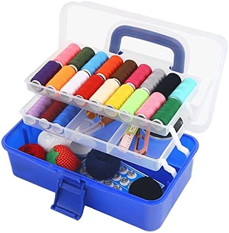 TREXD Household Needlework Box Set Needlework Hierarchy Fixture Hand Release Stacking Box (Color : Blue, Size : Mcode)