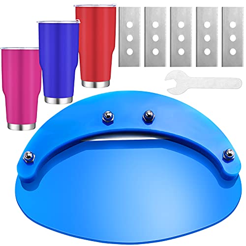 Cup Edging Tool Tumblers Edge Trimmer Cup Cutter Tool with 6 Backup Blades Adjustable Acrylic Tumbler Accessory and Trimmer to Remove The Rough Fabric Edges for Cutting Tumbler Crafting