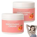 Crema depilatoria facial para mujeres, crema sedosa de melocotón, removedor de vello facial sin dolor e impecable, crema depilatoria de larga duración para todo tipo de piel (2 unidades)