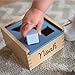 wunderwunsch Motorikspielzeug Steckspiel personalisiert Motorikwürfel für Kinder als Kinderspielzeug zum Lernen für Baby und Kleinkind individualisiert (blau)