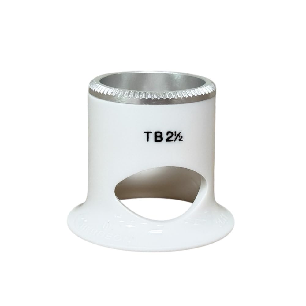 Bergeon Lente di ingrandimento 2611-TB-2.5, bianca, biconvessa, porta di ventilazione, ingrandimento x4