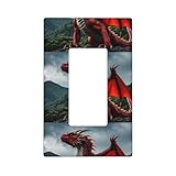 Matériau de qualité supérieure : cette plaque d'interrupteur Majestic Red Dragon est fabriquée en polycarbonate thermoplastique, offrant flexibilité et résistance. Il peut résister aux chocs durs et aux poids lourds, ce qui en fait un excellent choix pour les couvercles de sortie durables