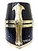 THOR INSTRUMENTS Medieval Crusader Halloween Templar Knight Helmet With Black Finish Brass Design Rustic Vintage Home Decor Gifts