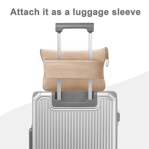 Image of Fleece Blanket 40 inchx65 inch for Travel with Portable Storage Bag (Brown)