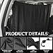 NYTKL Car Privacy Curtain, Vehicle Privacy Blackout Curtain Sun Shade Cover, Auto Sunshade Screen Cover Blocks Light for Sleeping Camping Fit Sedan SUV Truck, Car Accessories