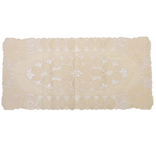 Image of Kuber Industries Table Runner Virgin Vinyl (Soft Fabric) Gold Standard (MKUKITable0058233)