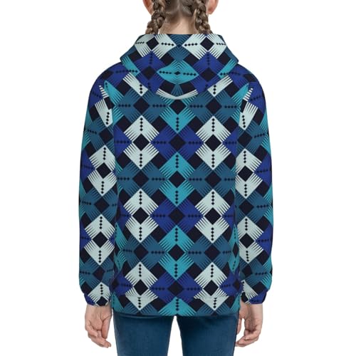 Texture of Corners Kids Pullover Hoodies Boys Sweatshirts Girls Athletic Clothes with Pocket4