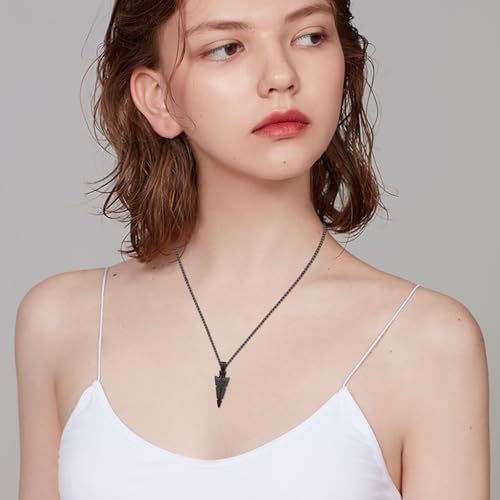 Pendentif flèche celtique noire malachite style quotidien