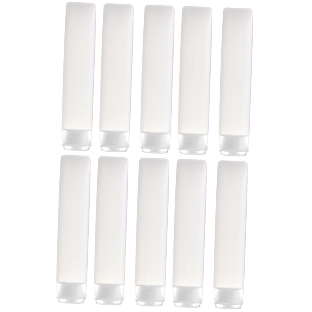NOLITOY 10pcs Squeezable Lotion Tube Travel-friendly Empty Bottles for Toiletries Pe Soft Cosmetic Containers for Hand Lotion Sunscreen and More