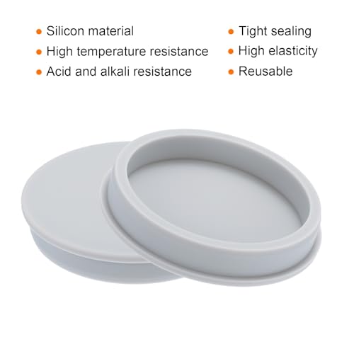Image of MECCANIXITY High Temp Silicone Plug Mount Dia 103.6mm /4.08 Inch T Shaped Rubber Stopper Hole Plugs for Powder Coating Plating Waterproof Sealing Plugs Grey Pack of 1(OD 112mm /4.41 Inch)