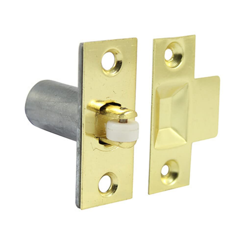 Timco Adjustable Roller Catch Secure Internal Doors Handle Electro Brass 39mm