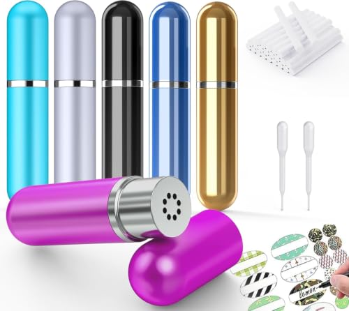 6 Pack Refillable Blank Aluminum Nasal Stick for...