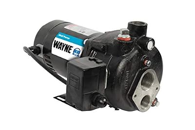 WAYNE CWS100 - 1 HP Cast Iron Convertible Jet Well Pump - Up to 588 Gallons Per Hour - Heavy Duty Jet Well Pump, Black