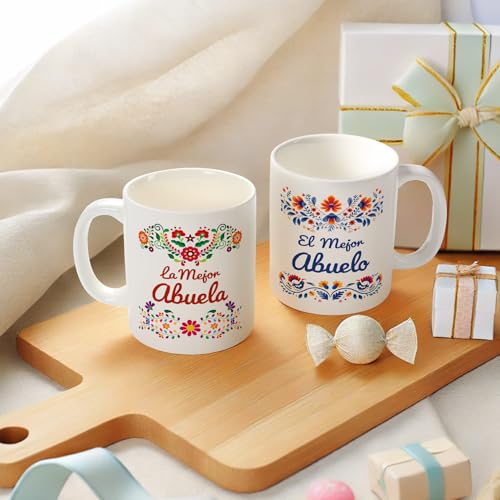 Breezy Valley Grandparents Gifts for Grandma Grandpa from Grandkids - Gifts for Grandparents Abuela Abuelo Birthday, Regalos Para Abuela Abuelo Gift In Spanish, Grandma Grandpa Coffee Mugs - Image 2