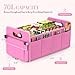 titiyiof Trunk Organizer For Suv & Sedan,Car Organizers and Storage, Waterproof Collapsible & Adjustable Straps,70L Sturdy Car Organization for Car Accessories, Tools,Sundries,2-3 Compartment（Pink