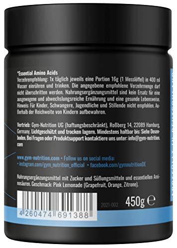 EAA-Pulver von Gym Nutrition – Hochdosiertes essentielles Aminosäure-Pulver