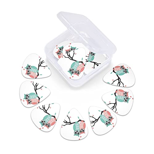 Lot de 12 médiators pour guitare acoustique électrique Motif couple de chouettes assis sur une branche d’arbre - Les Beatles, Paul McCartney, John Lennon, RIngo Starr, George Harrison Lot de 12 médiators pour guitare acoustique électrique Motif couple de chouettes assis sur une branche d'arbre – Image 7